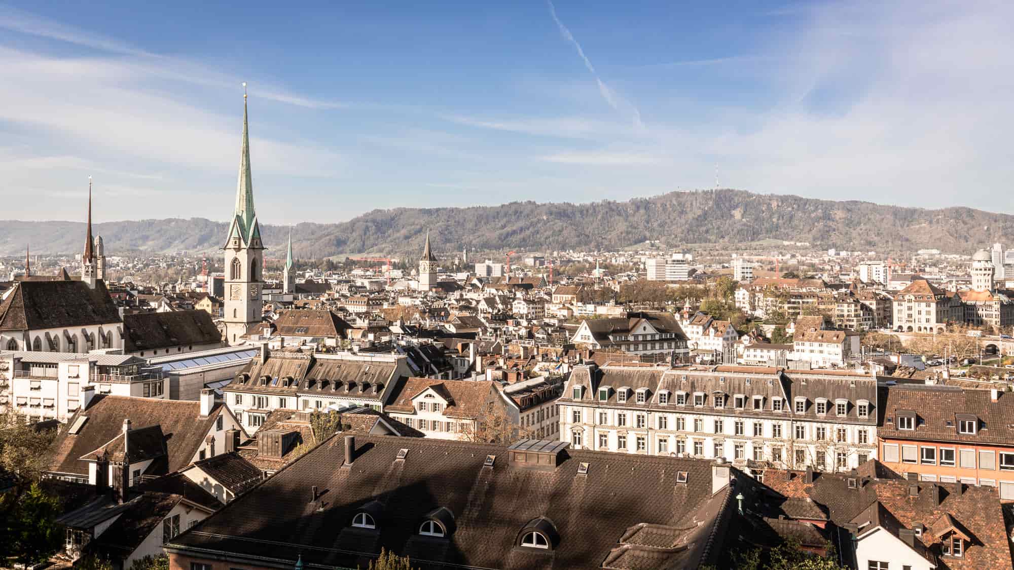 Zürich mit dem Uetliberg