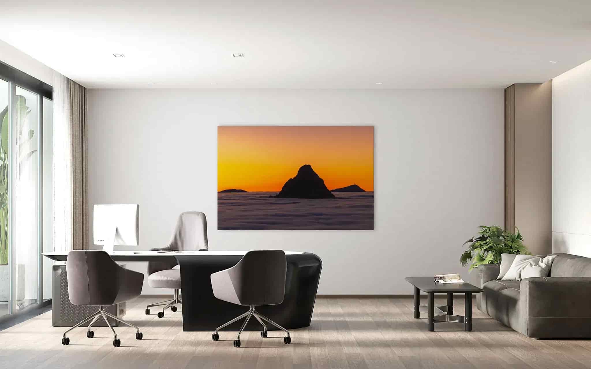 Himmelsfeuer über Mythen und Rigi Mockup