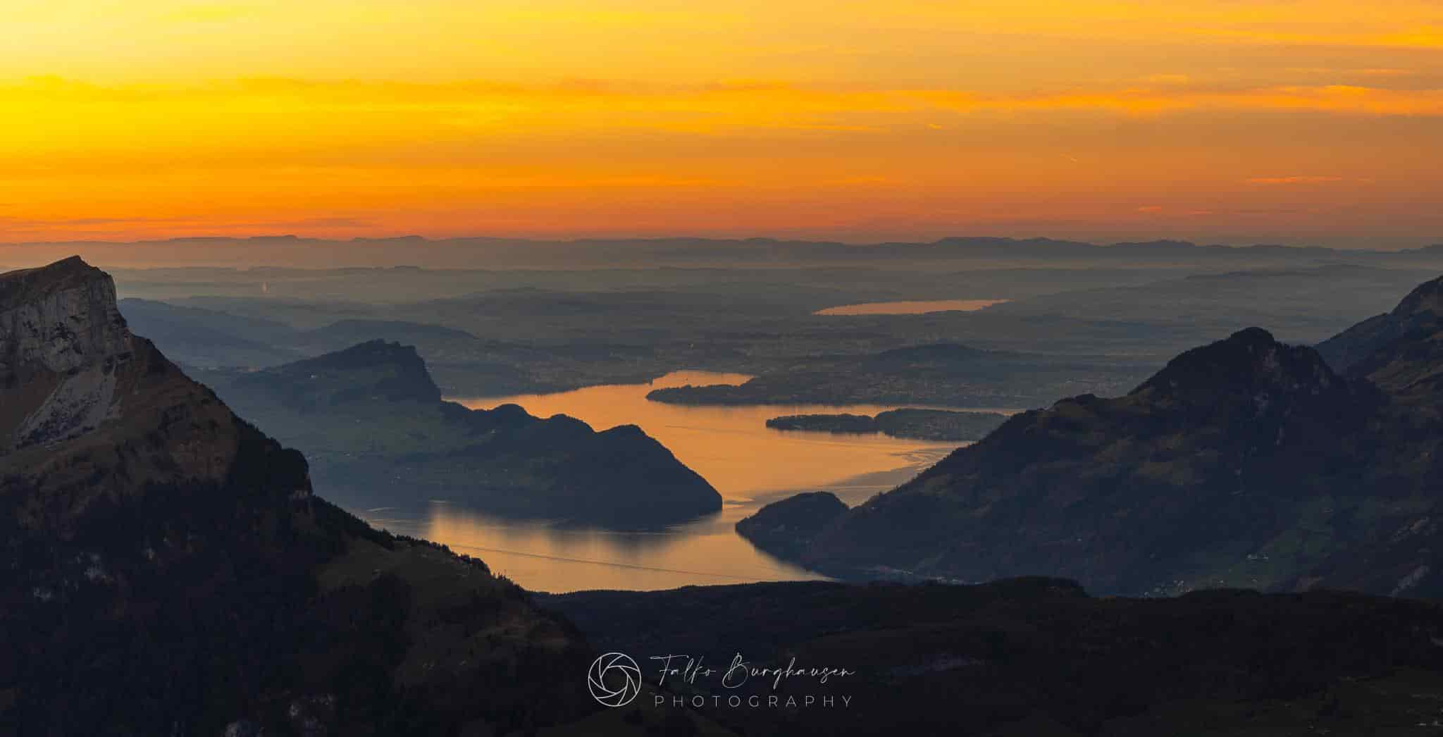 Sunset in the heart of Switzerland