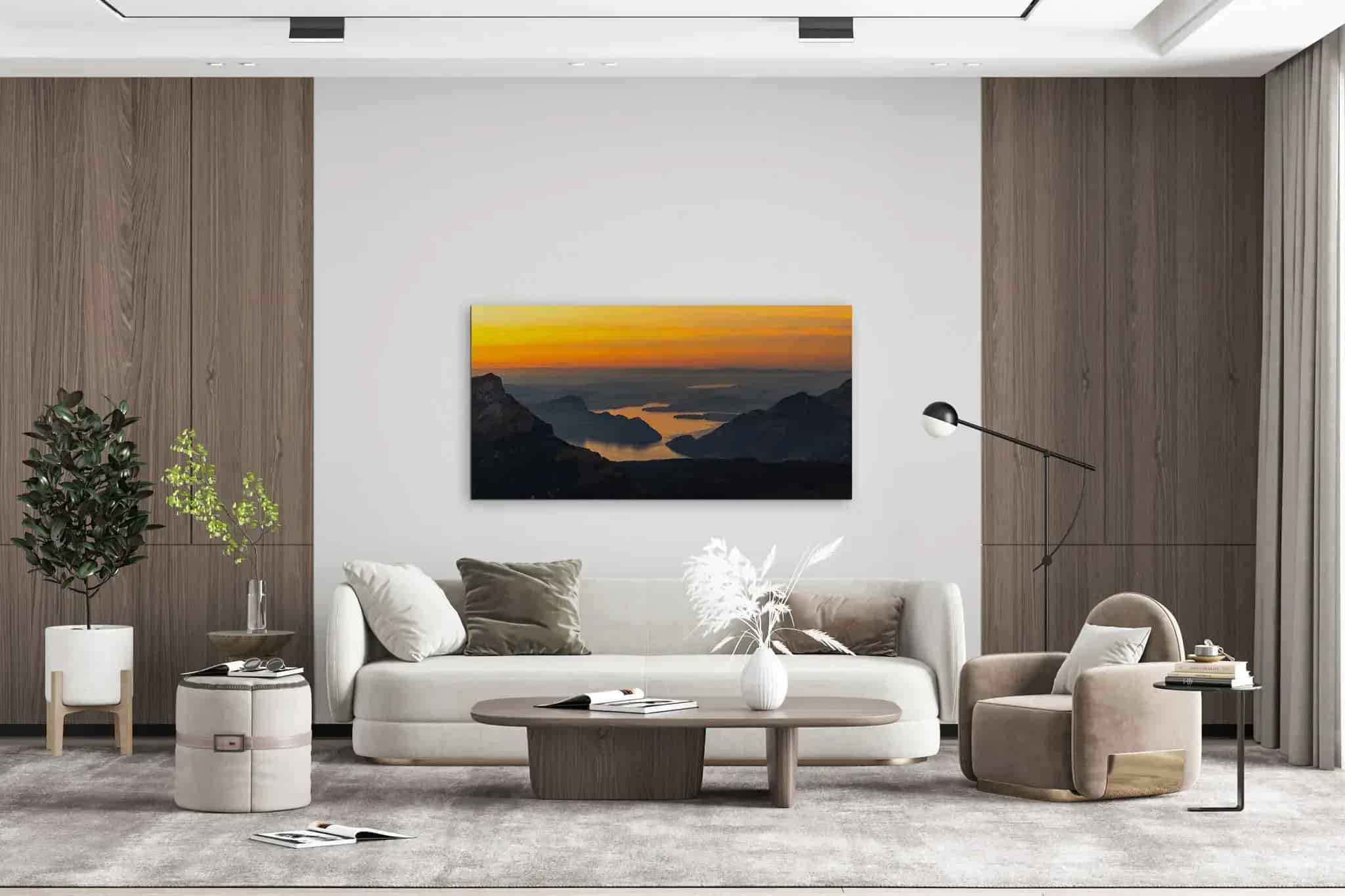 Sunset in the heart of Switzerland Mockup