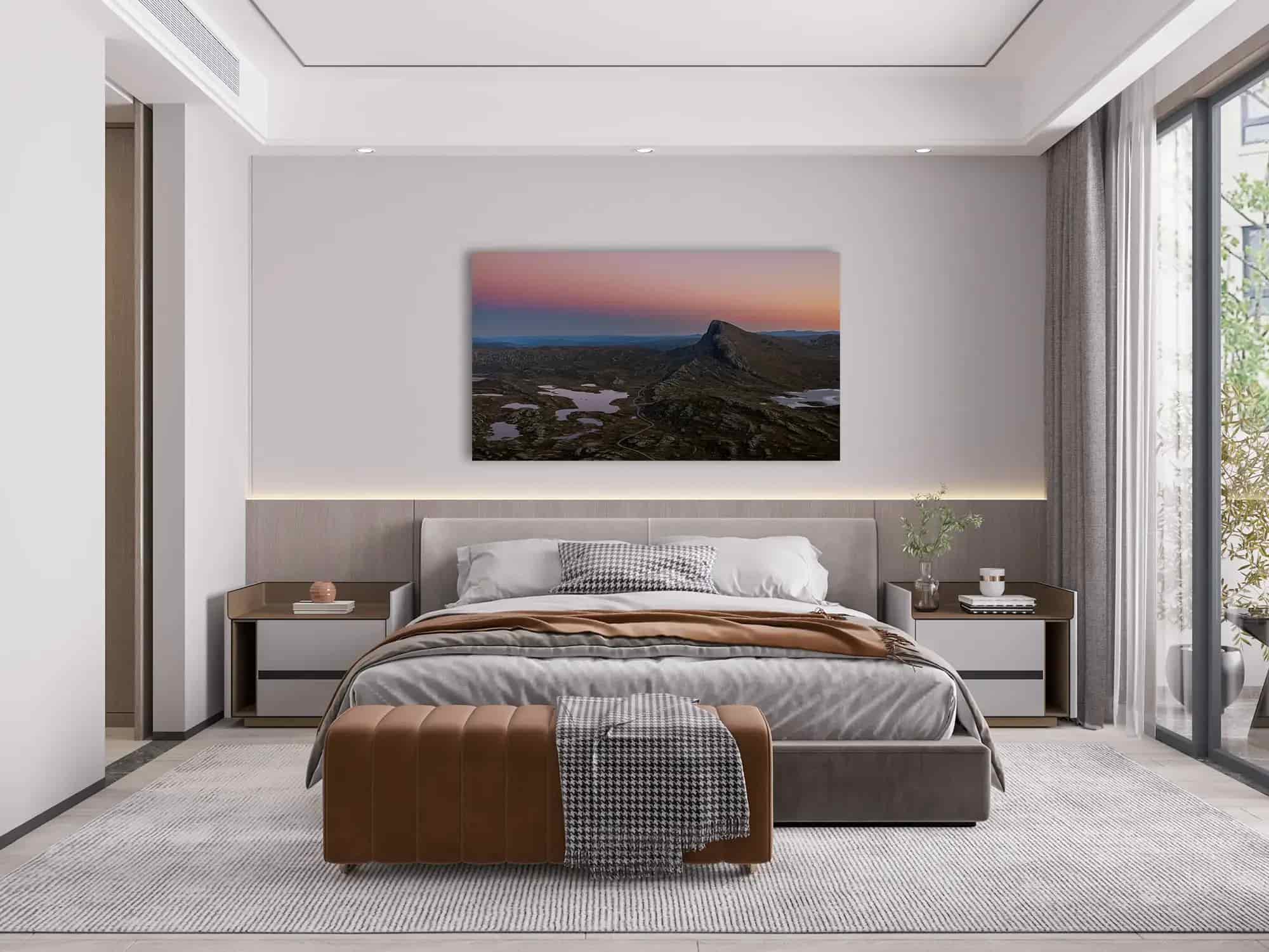 Pastell über dem Bitihorn Mockup