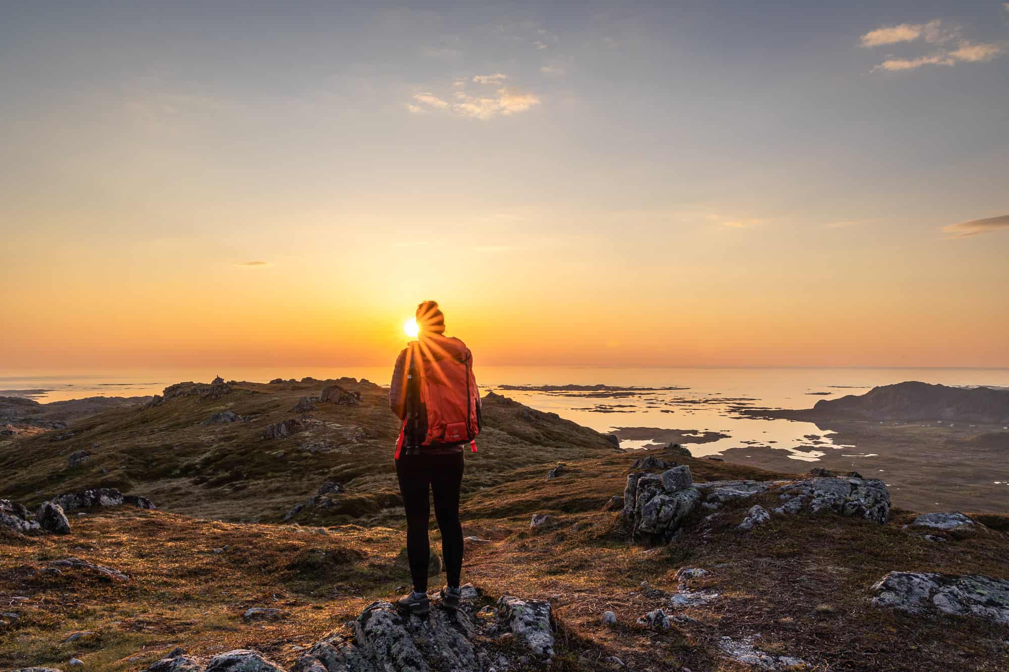 Hiking in the midnight sun