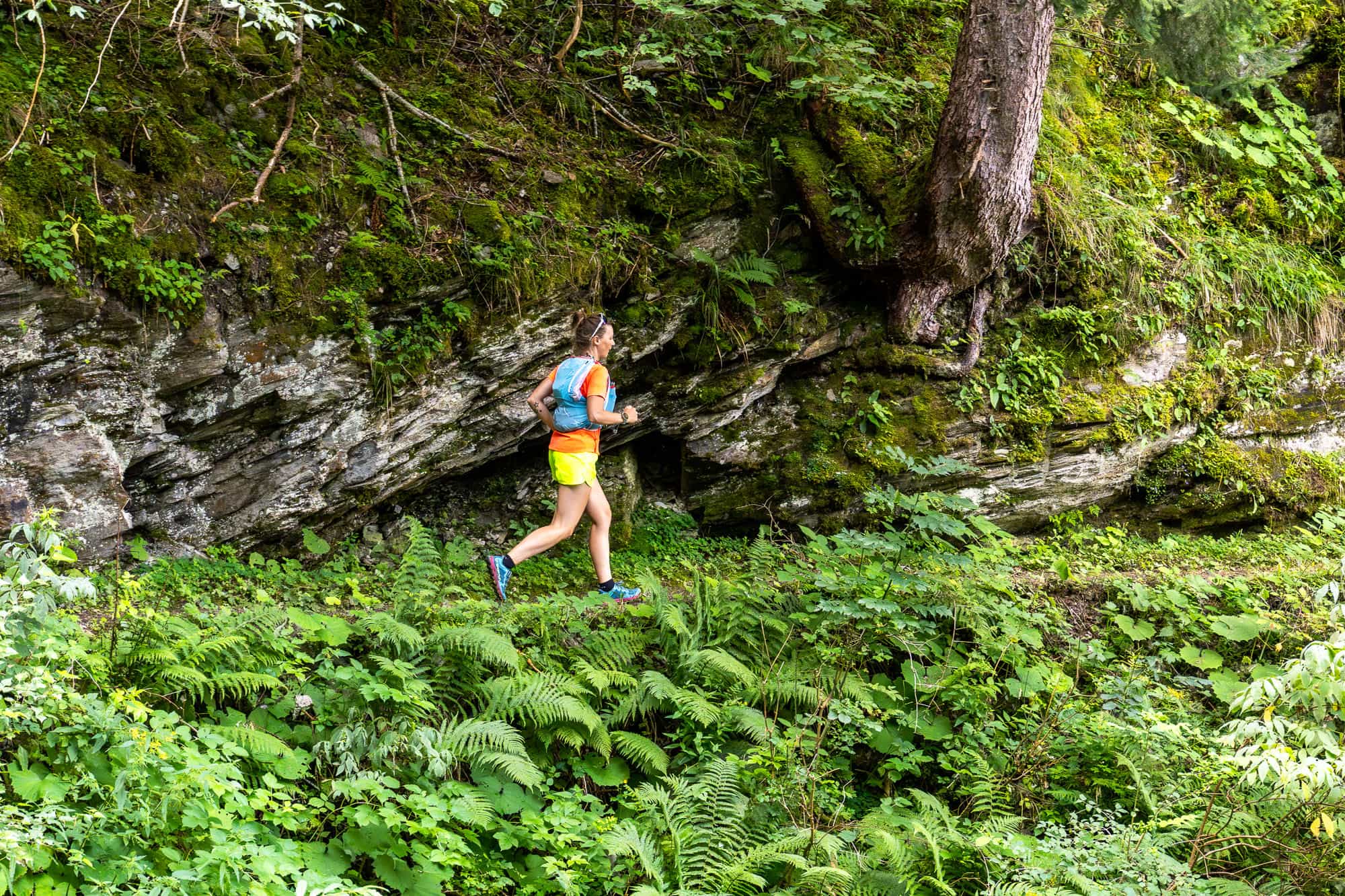 Trail running on the Suone of Ergisch