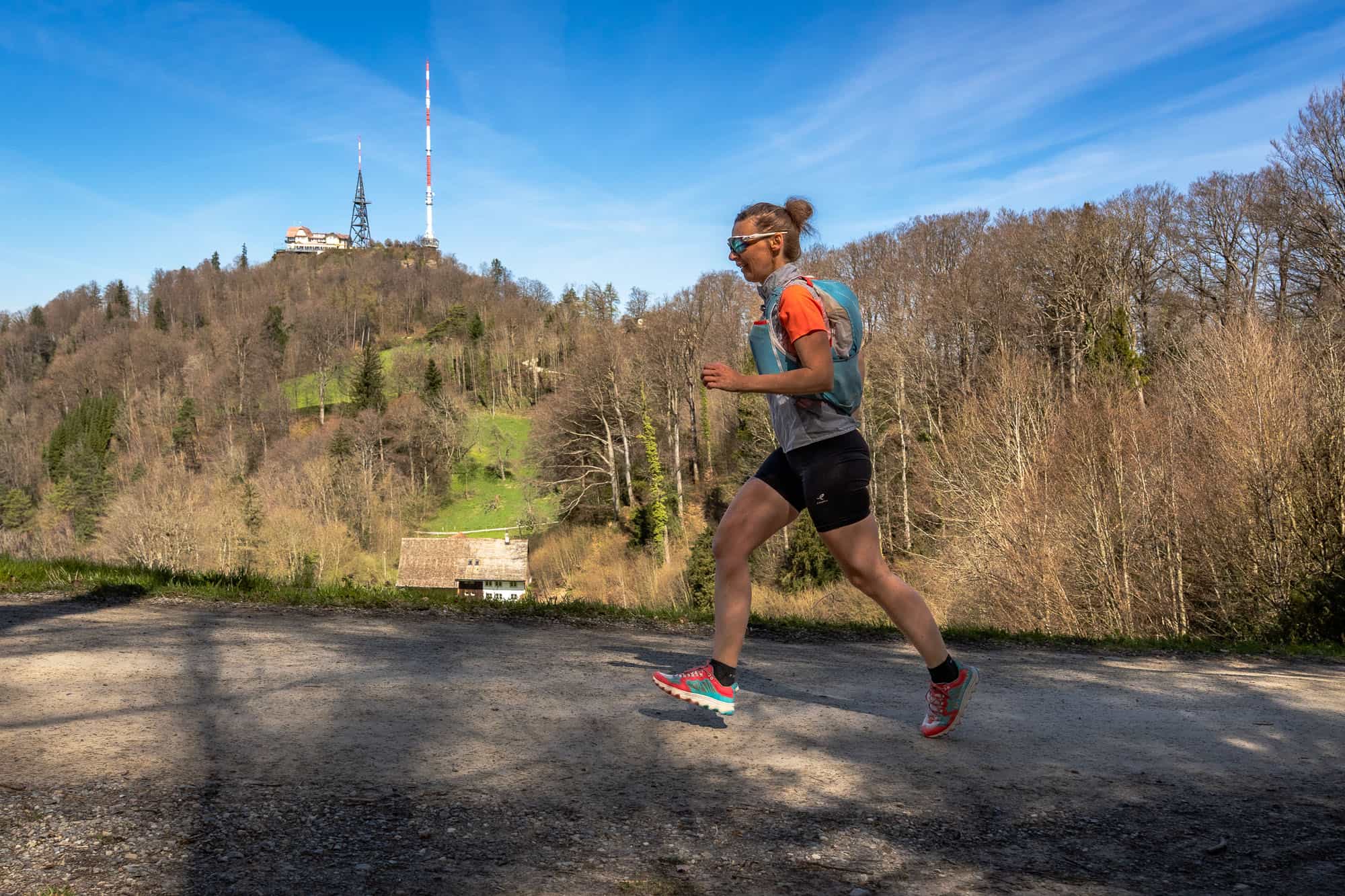 Trail running from Zurich to the Uetliberg