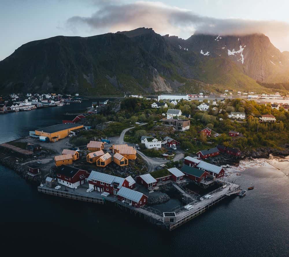 View of our accommodation, the Hattvika Lodge in Ballstad