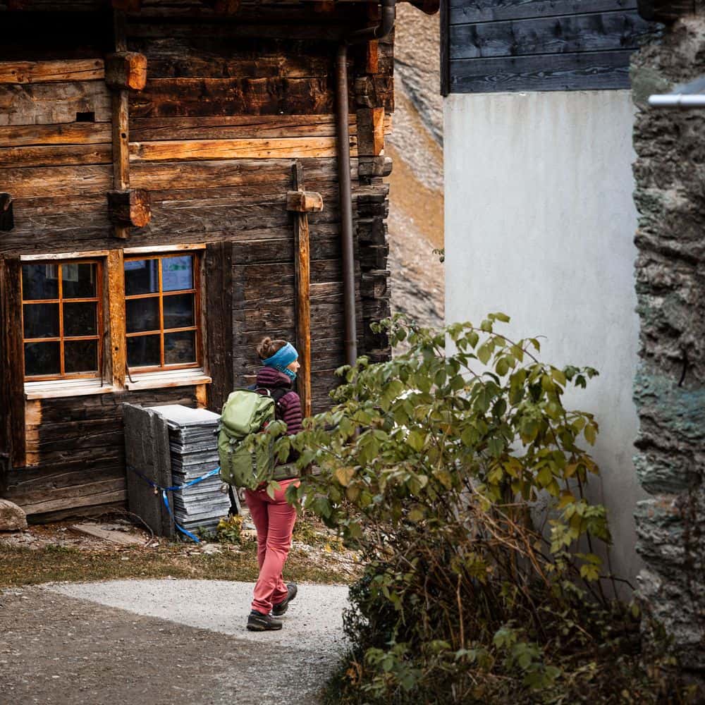 Idyllic Valais village center in Saas-Fee