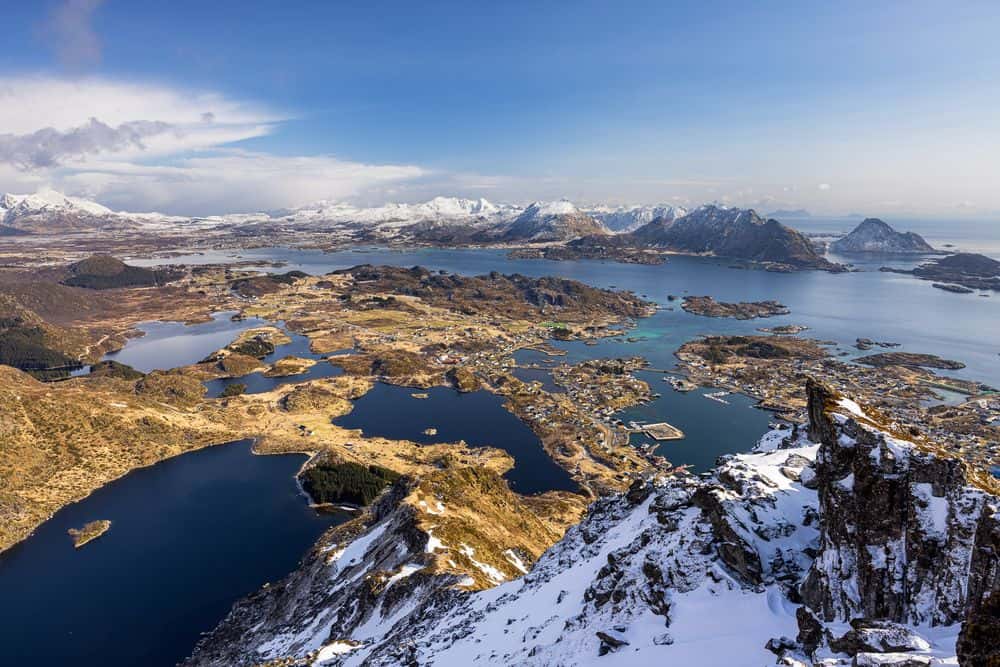 Trail running in the unique landscape of Lofoten