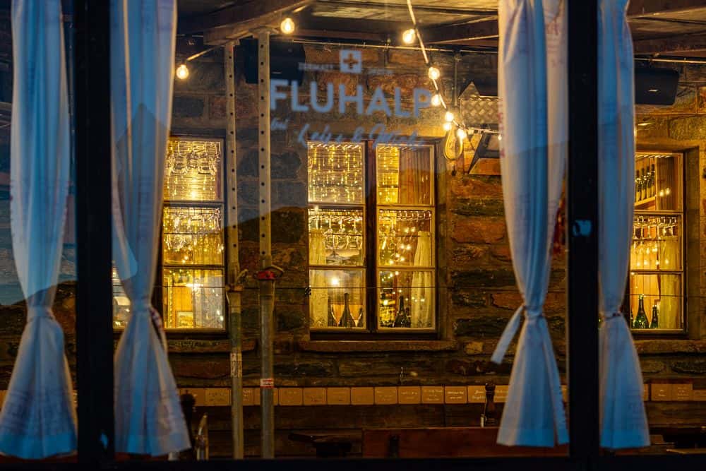 The Fluhalp is a high-alpine hut accessible only via hiking trails