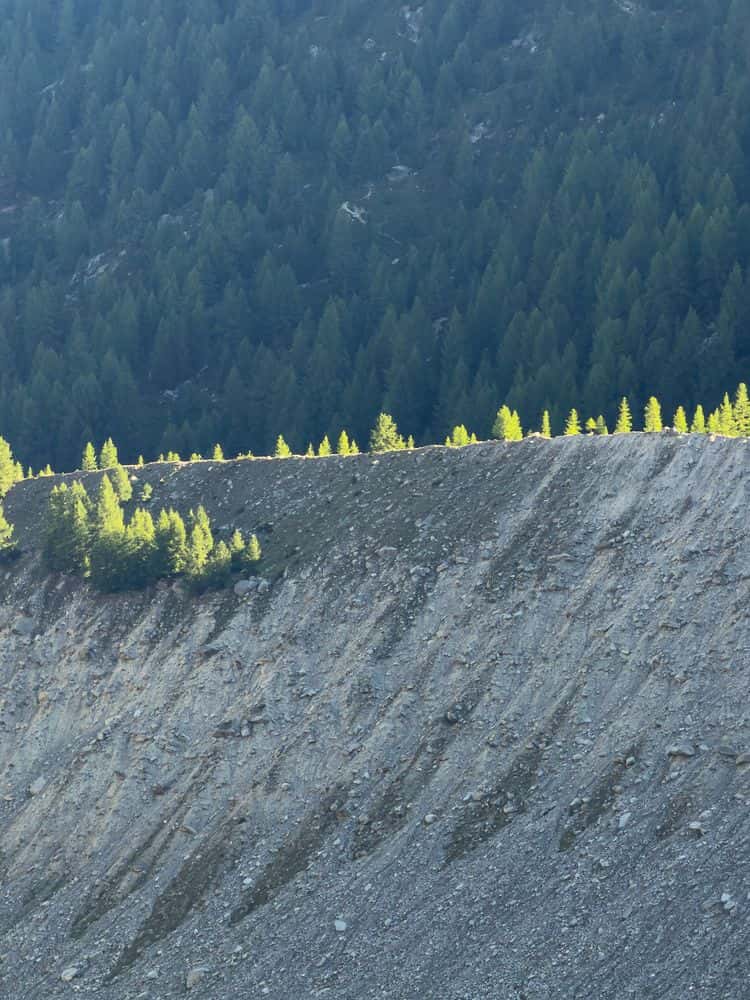 Eindrückliche Moränenlandschaft