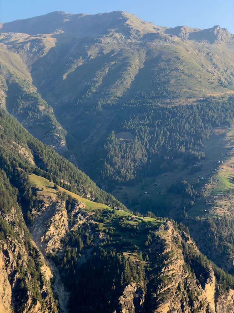 Aussicht auf die andere Seite des Mattertals