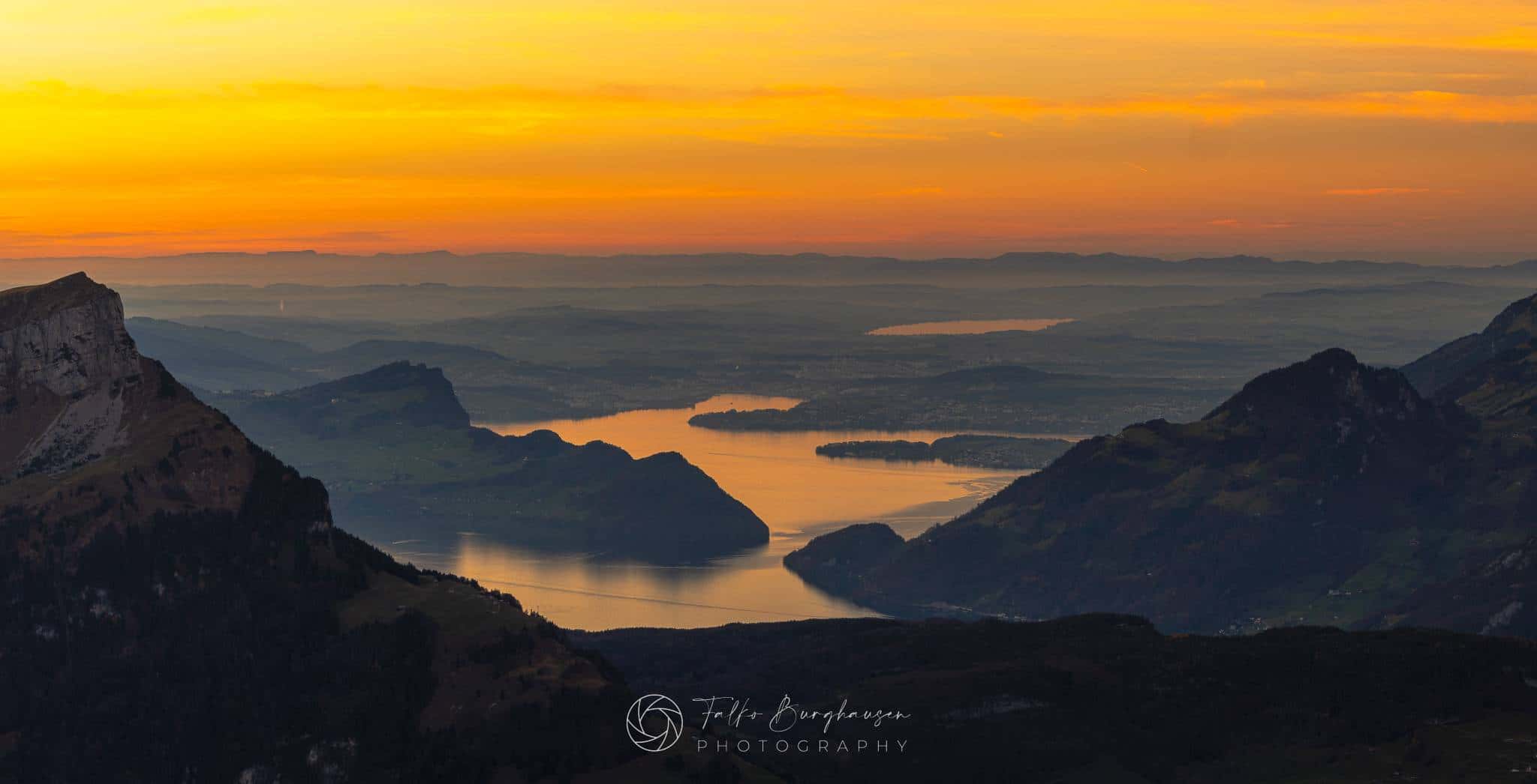 Sunset in the heart of Switzerland