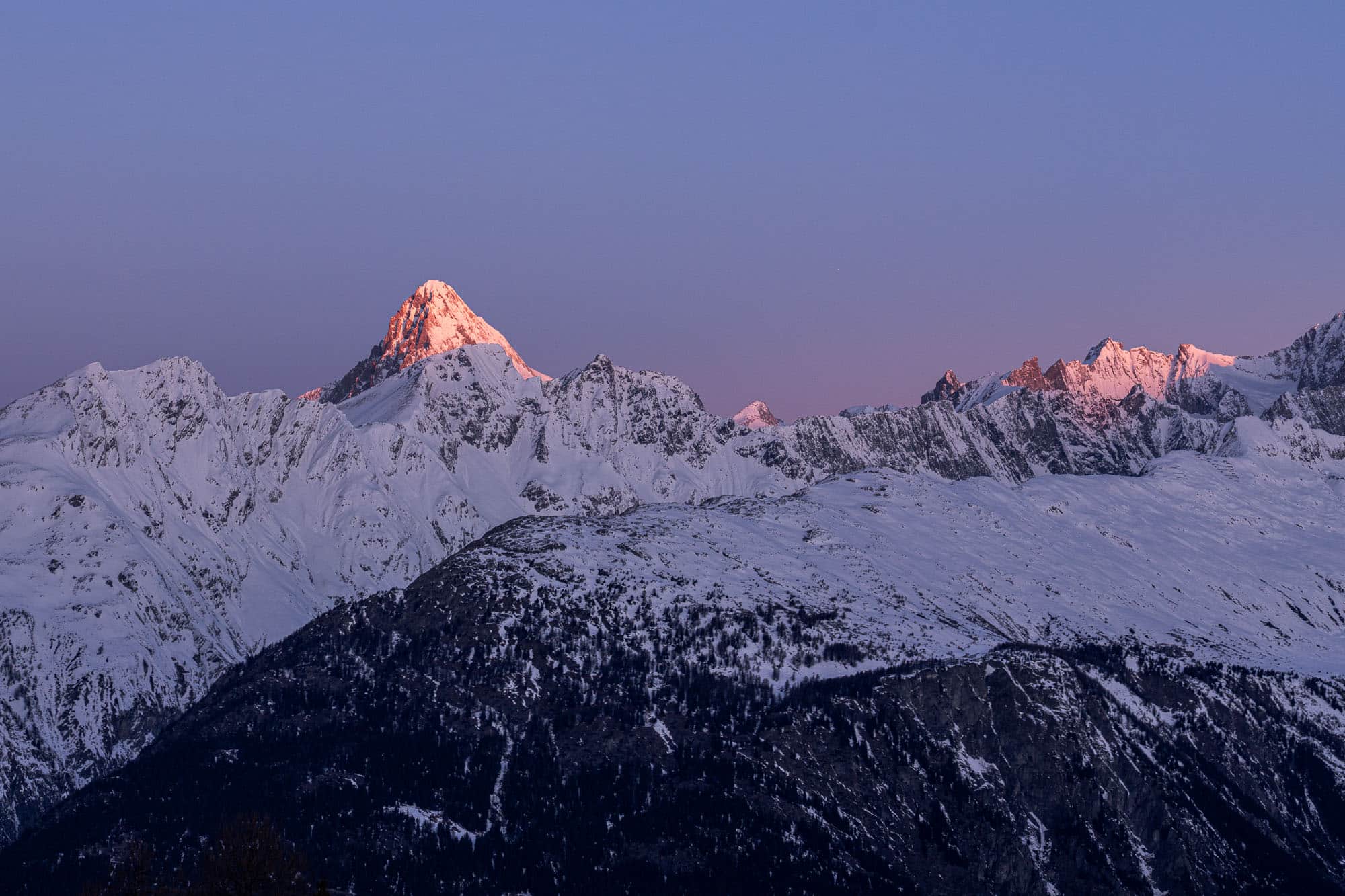 Fletschhorn in the morning sun