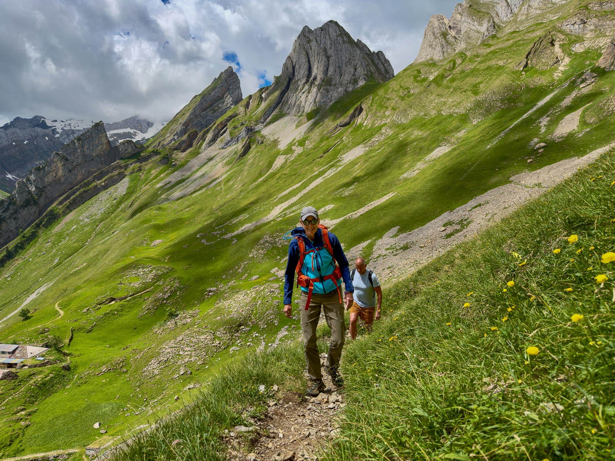 Steiler Aufstieg in Richtung Schäfler