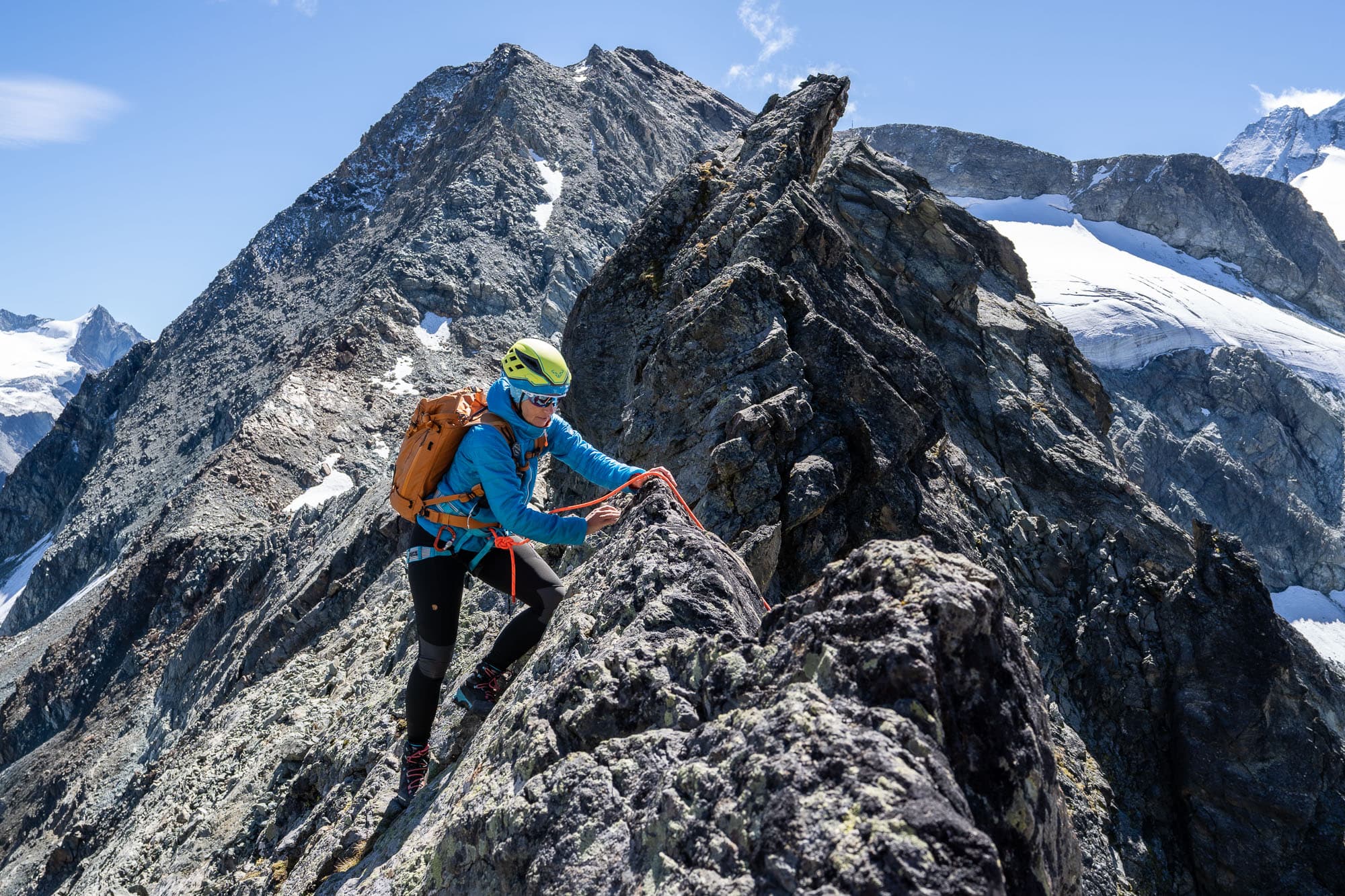 Überschreitung des Hauptgipfels der Aiguilles de la Lé