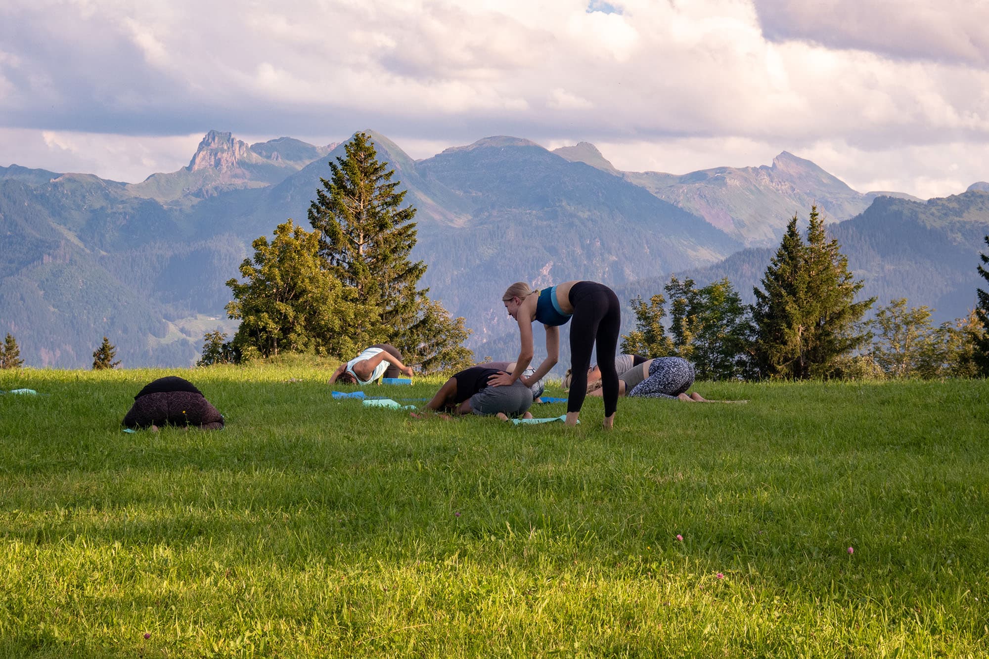 Yoga & trail running in the Engadine mountains