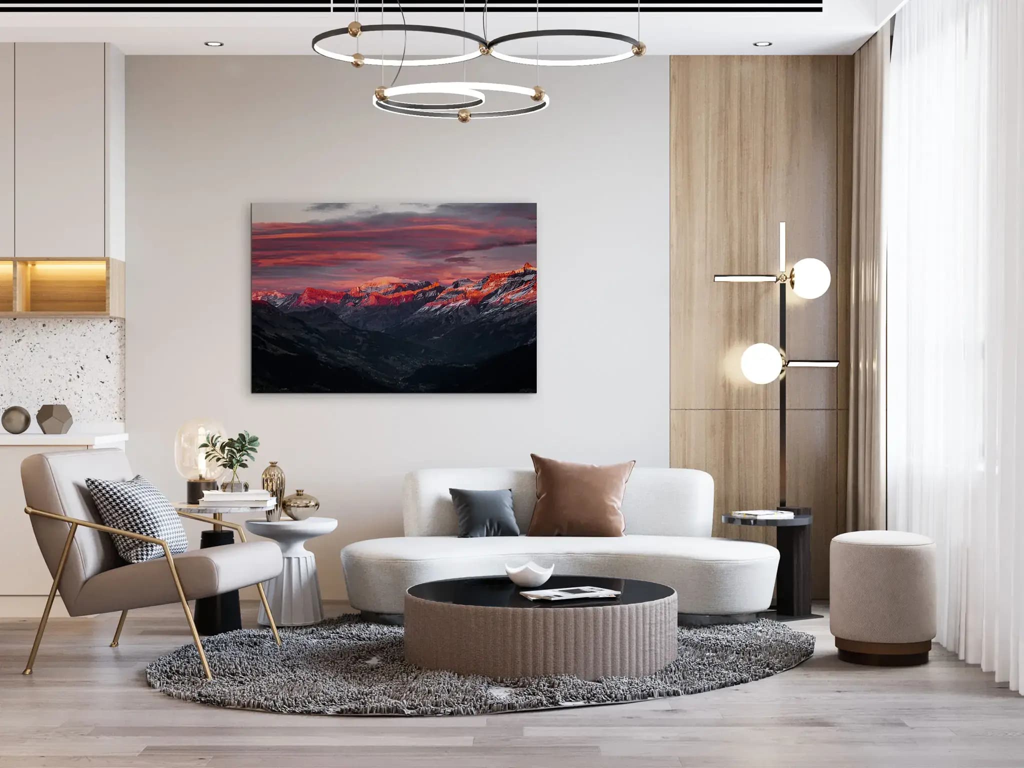 Violet mountains of the Diablerets Mockup