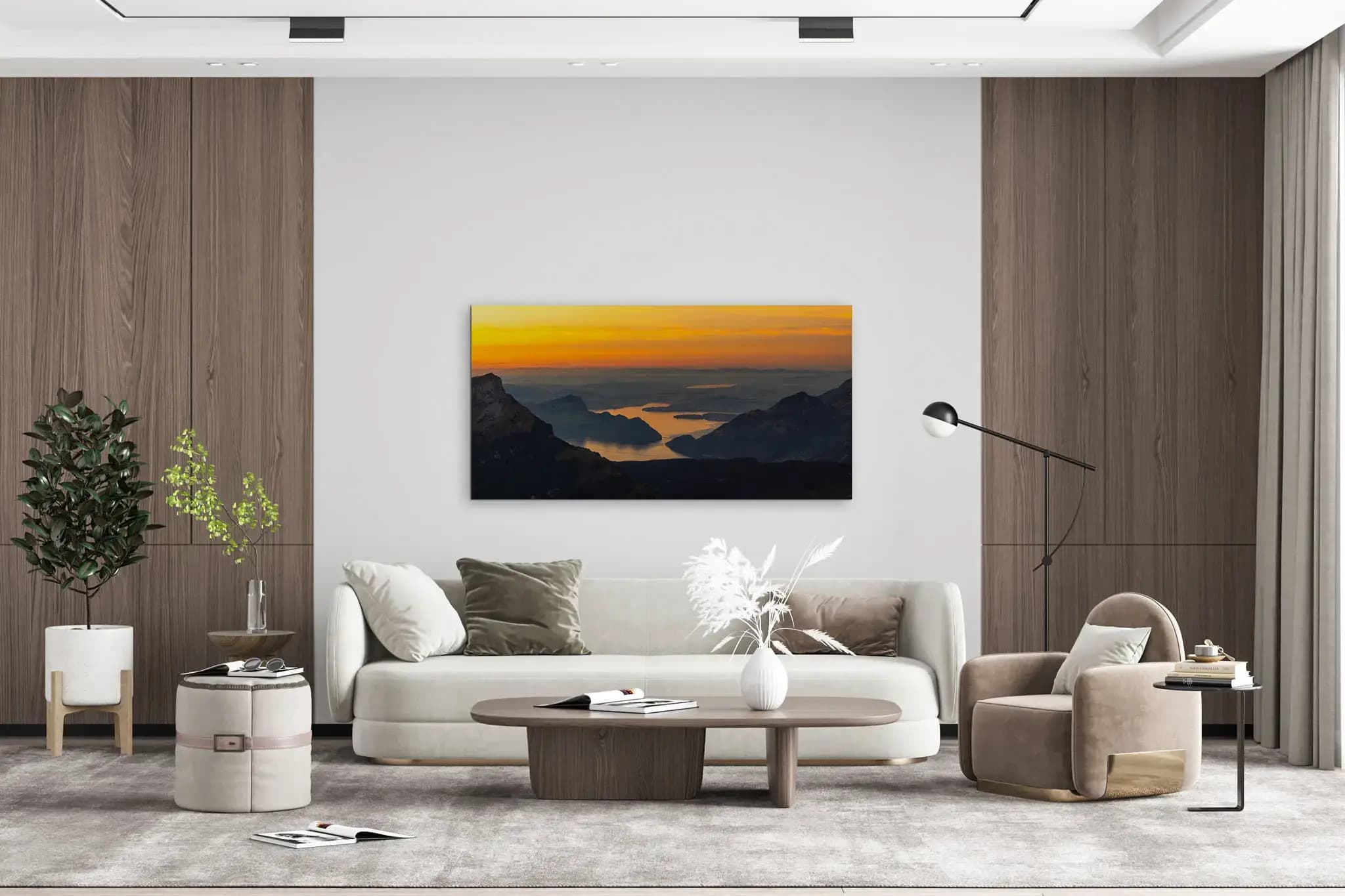 Sunset in the heart of Switzerland Mockup