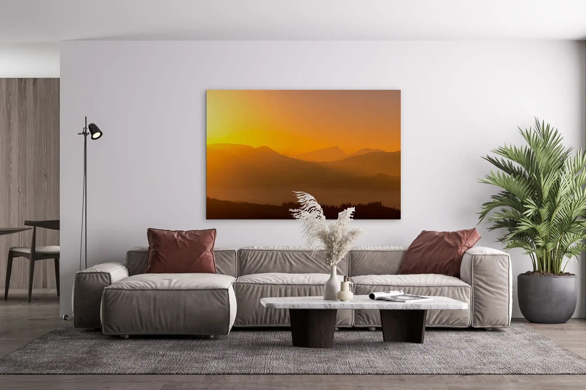 The Queen in the orange sea of light Mockup