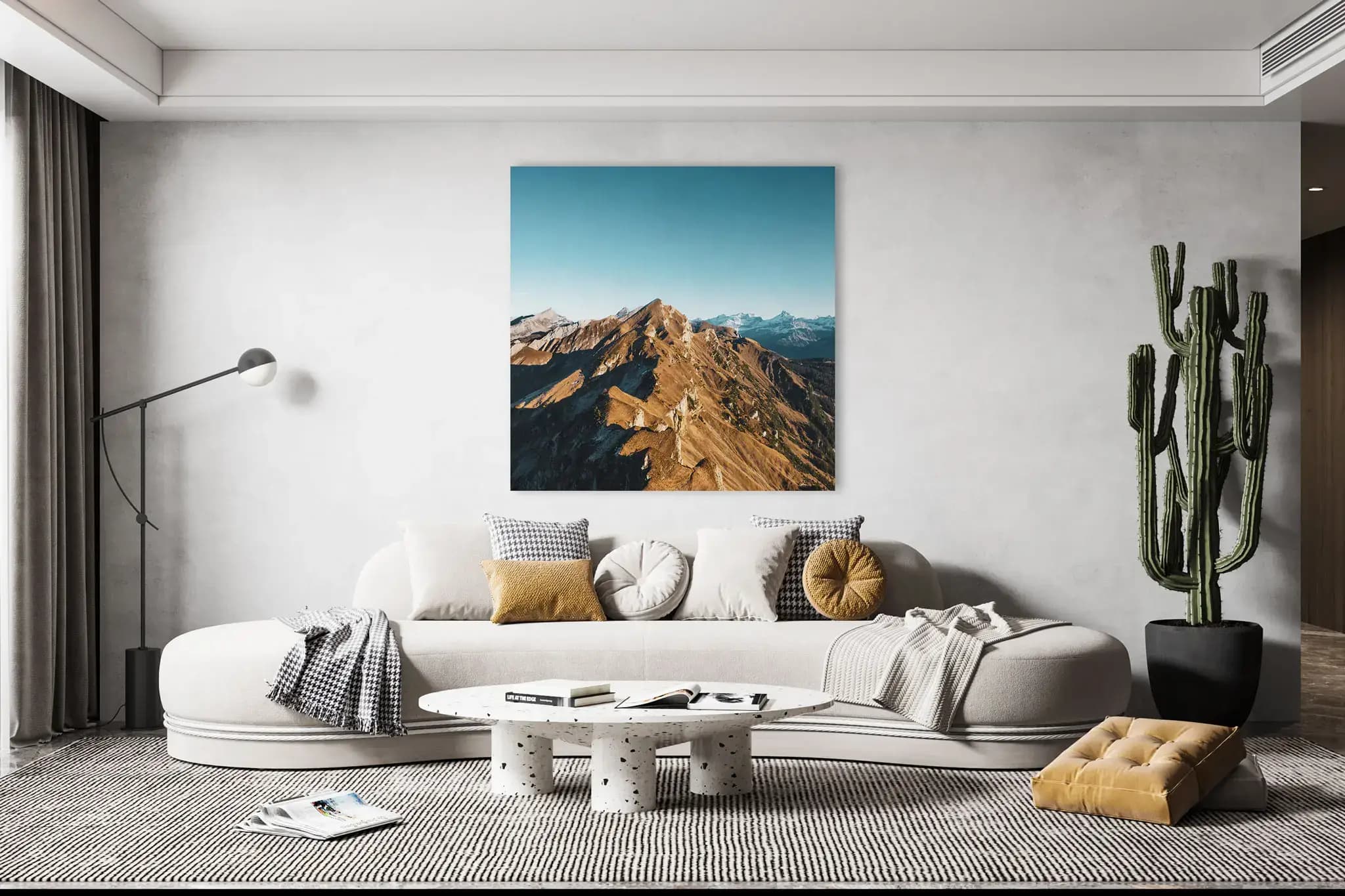 Alpenpanorama im Quadrat Mockup