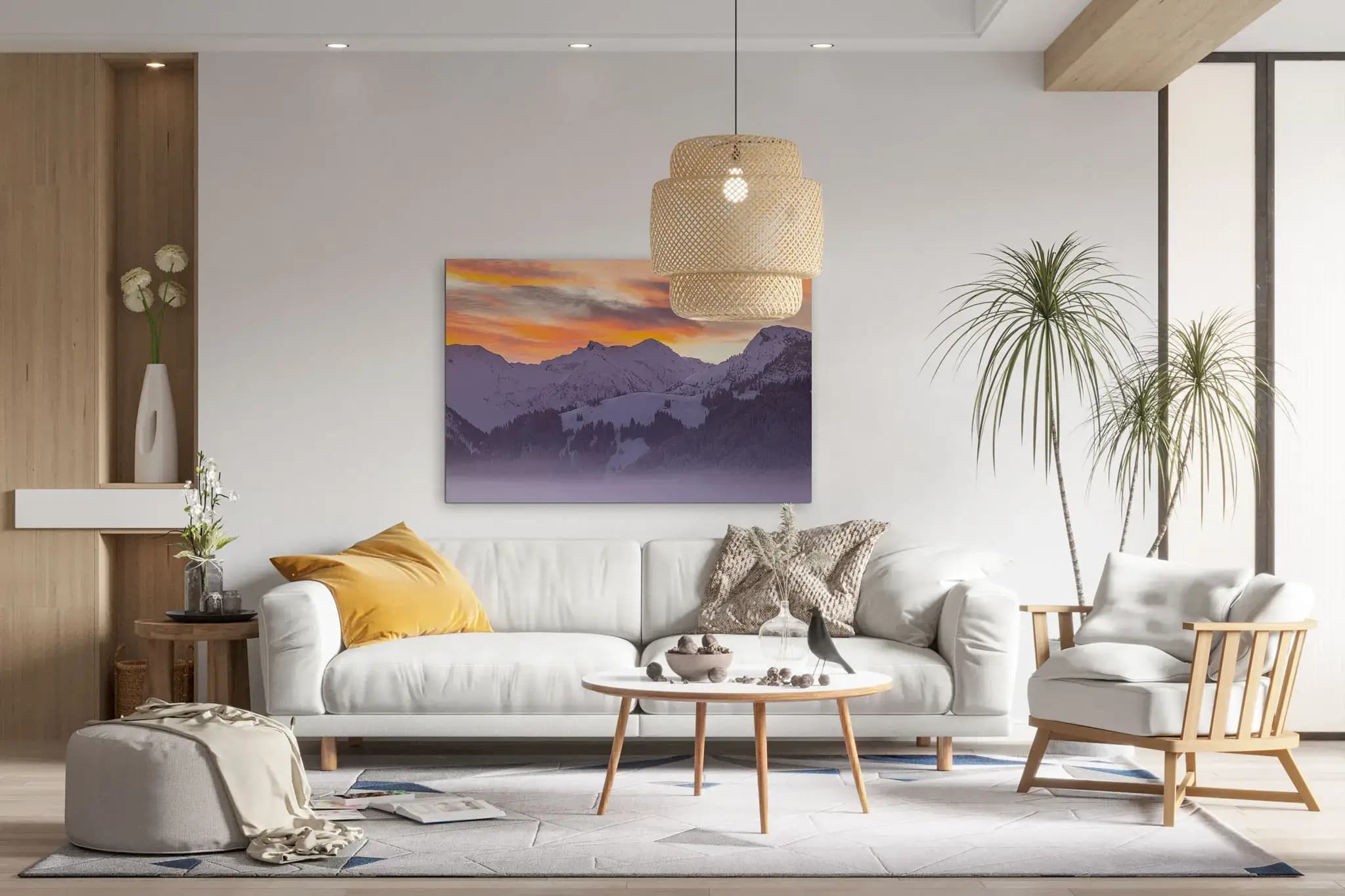 Peaks in the morning fire Mockup