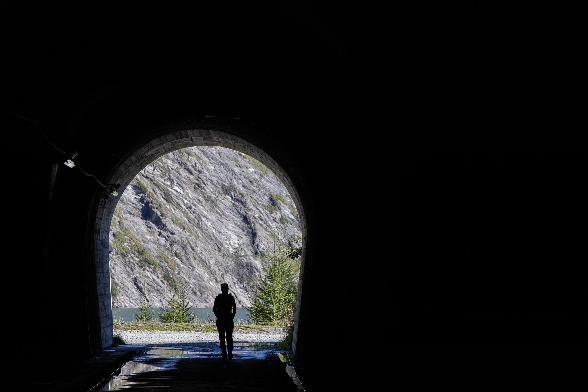 Tunnel views at Lago di Luzzone