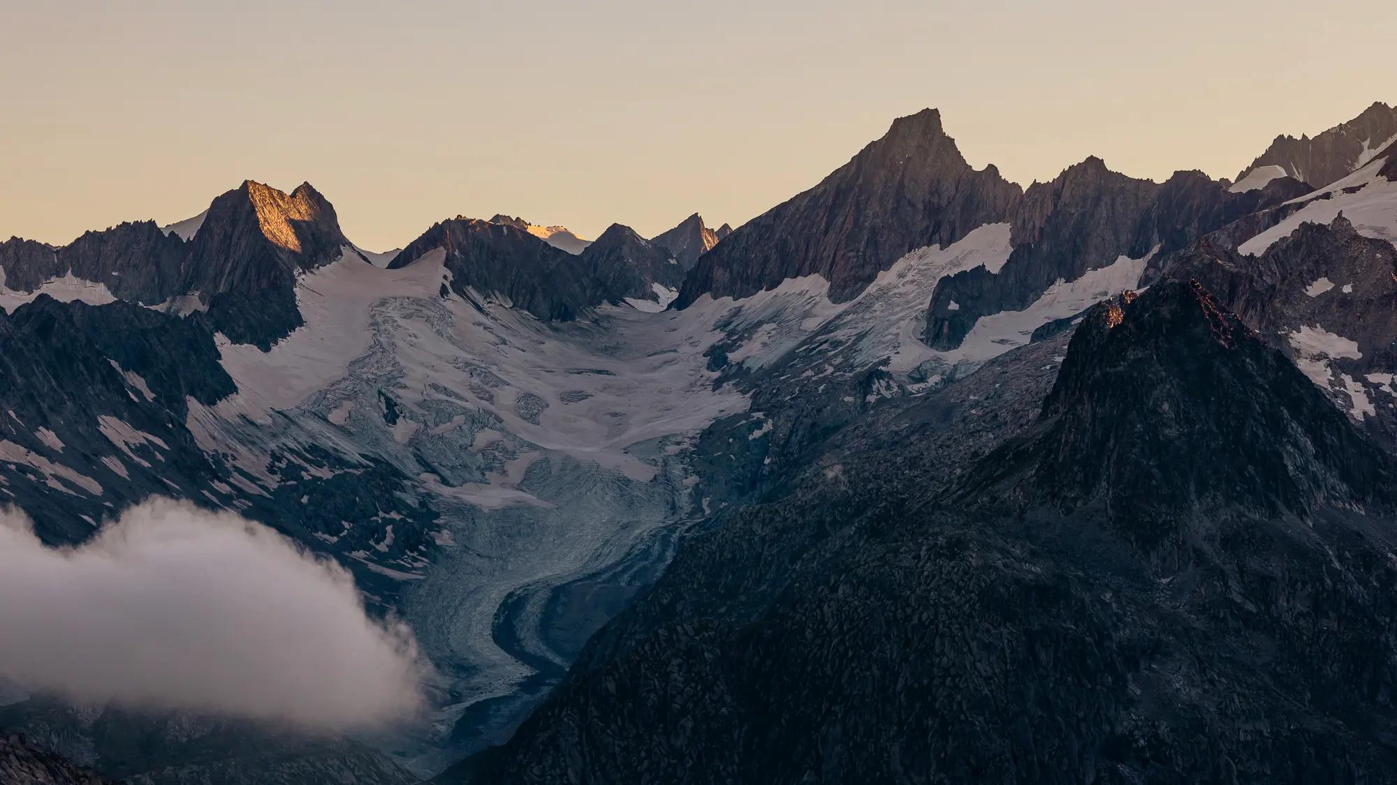 The impressive glacier world of the Swiss Alps