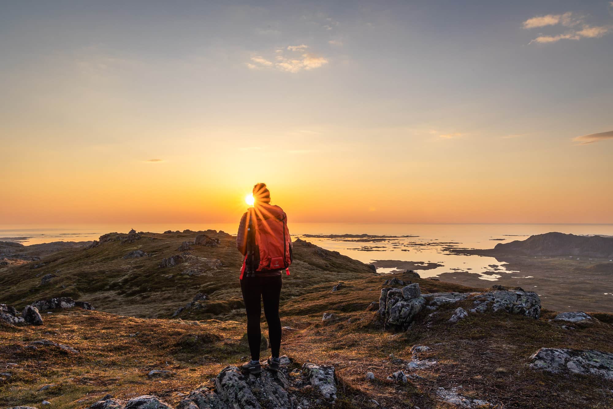 Hiking in the midnight sun